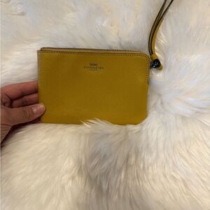 Coach Mustard Yellow Wristlet
